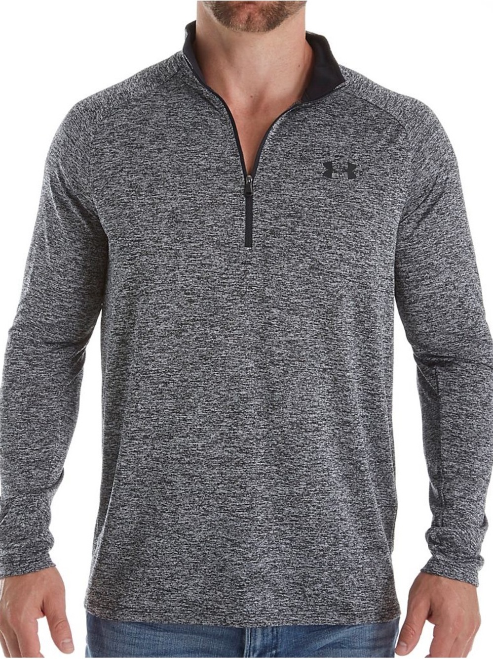 Under Armour Men's Heather Gray 1/4 Zip Performance Pullover
